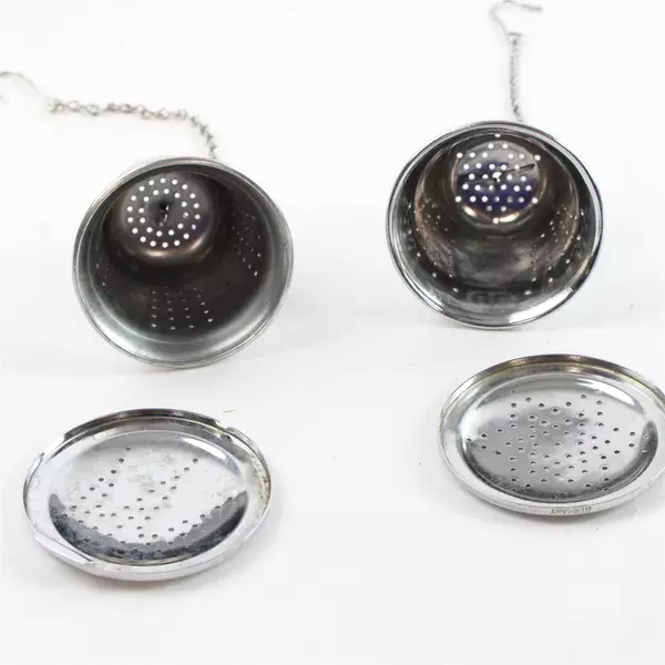 Lot of 3 Stainless Steel Tea Ball Infusers Loose Leaf Strainers 3"