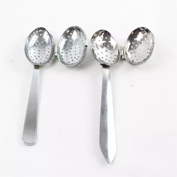 Lot of 4 Tea Infusers Stainless Steel 6" Long Loose Leaf Strainers