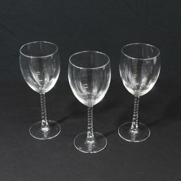 Set of 3 Cristal D'Arques Durand Angelique Water Goblets 8" Tall 10.5 oz