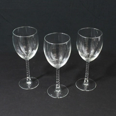 Set of 3 Cristal D'Arques Durand Angelique Water Goblets 8" Tall 10.5 oz