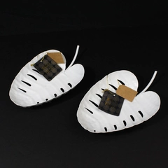 World Pieces Metal Decorative Leaf Fruit Bowls 10 X6.25" White NWT