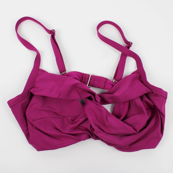 Lot of 3 Athleta 36D/DD Bikini Tops Wrap Design Blue, Purple, and Black