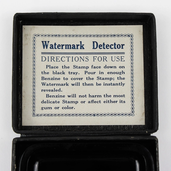 Vintage 1930s Black Stamp Watermark Detector Original Box 