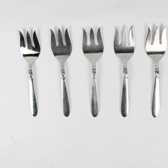 International Silver Creation I Pattern Lot of 5 Cold Meat Serving Forks 8.5" SS