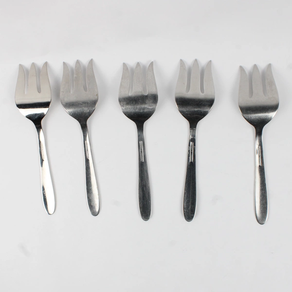 International Silver Creation I Pattern Lot of 5 Cold Meat Serving Forks 8.5" SS