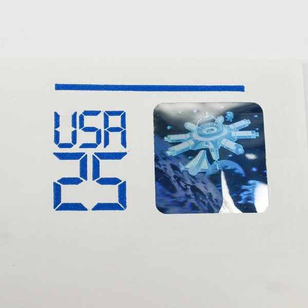 Set Of 2 1990 USPS Hologram 25 Cent Postage Envelopes Football Space Station