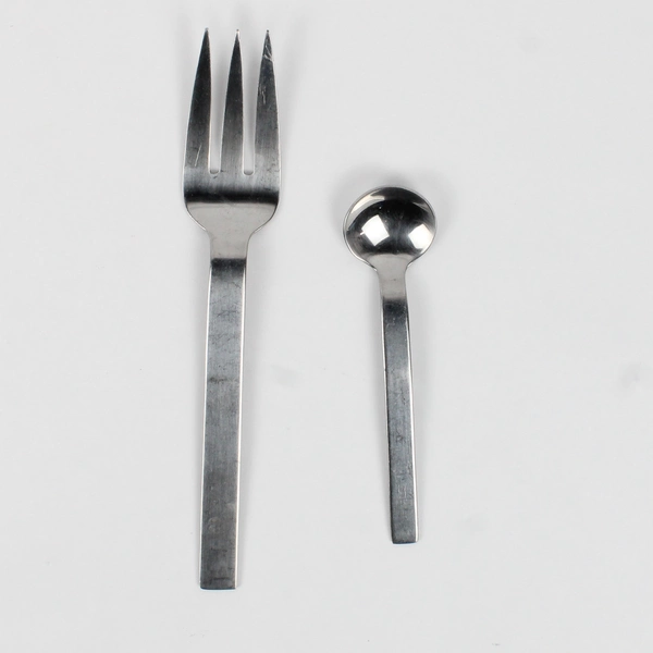 Lot of 2 International Silver Drama Pattern 1 Cold Meat Serving Fork 1 Tspn SS