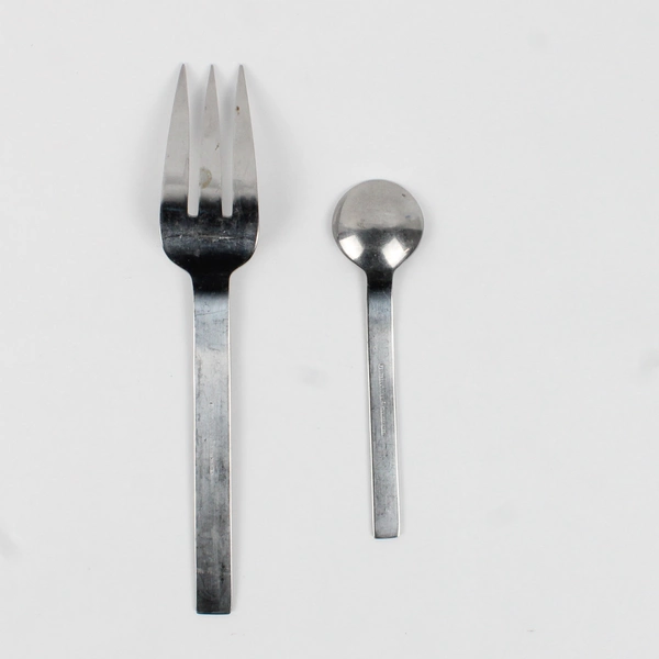 Lot of 2 International Silver Drama Pattern 1 Cold Meat Serving Fork 1 Tspn SS