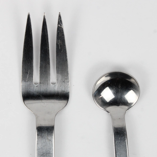 Lot of 2 International Silver Drama Pattern 1 Cold Meat Serving Fork 1 Tspn SS