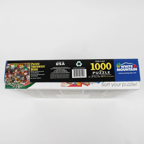 White Mountain 1000 Piece Pacific NW Beers Jigsaw Puzzle #1407, Complete 2018