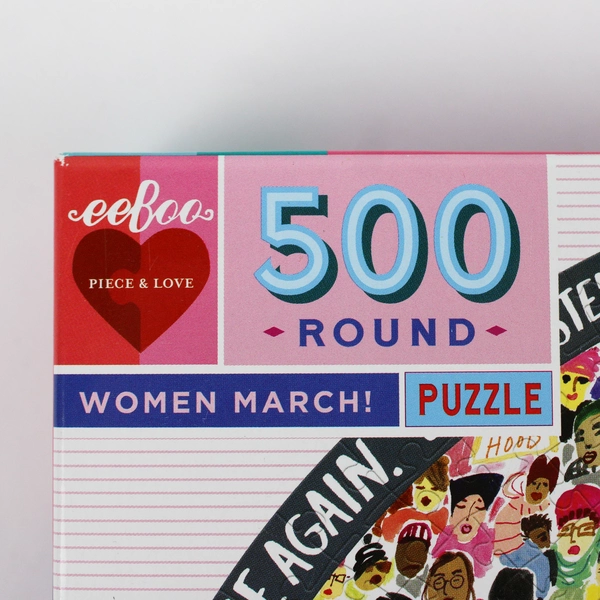 eeBoo Women March! Jigsaw Puzzle Round 500 Piece 2021