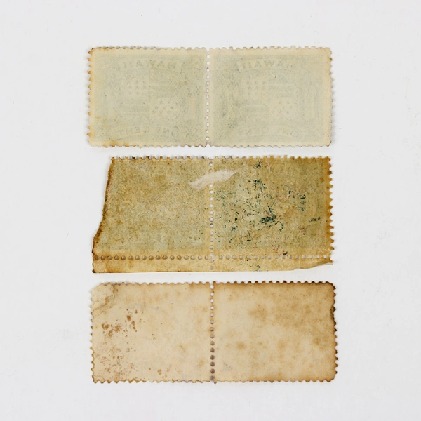 Lot Of 3 Hawaii 1 Cent Stamp Pairs Canceled #74 #80