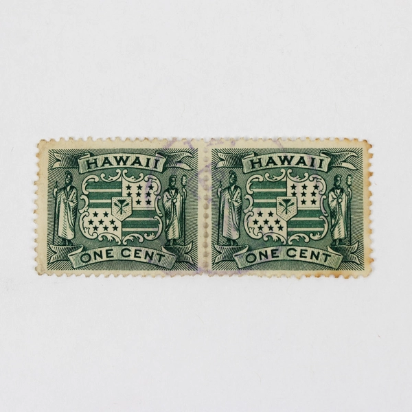 Lot Of 3 Hawaii 1 Cent Stamp Pairs Canceled #74 #80