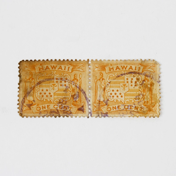 Lot Of 3 Hawaii 1 Cent Stamp Pairs Canceled #74 #80