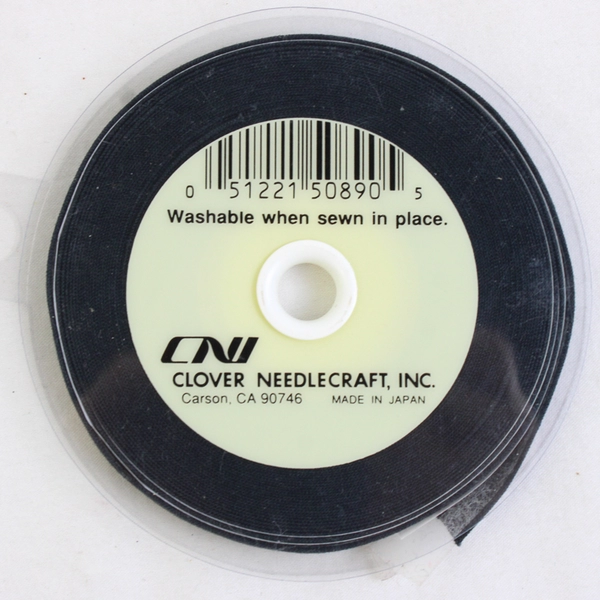 Clover Black Fusible Bias Tape #700/1128 Quick Bias 1/ 4 in  x 11 yds. New
