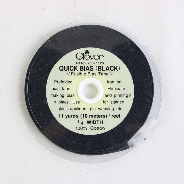Clover Black Fusible Bias Tape #700/1128 Quick Bias 1/ 4 in  x 11 yds. New