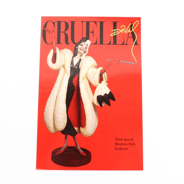 WDCC Disney Members Only Cruella De Vil And Snow White Witch Postcards 4" x 6"