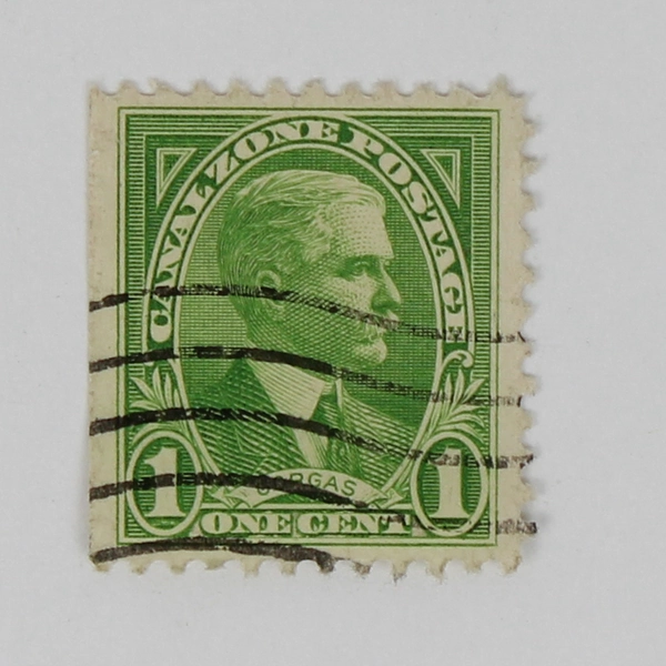 Lot Of 2 Canal Zone 1 Cent General Gorgas Stamps Used