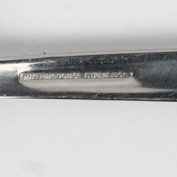 International Silver American Rose Pattern Salad Serving Fork 11" Stainless