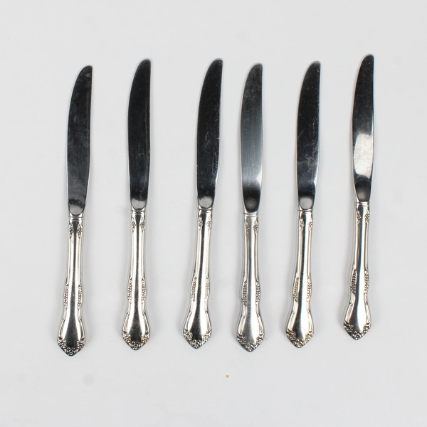 Lot Of 6 International Silver Mansfield (Stainless) Flatware Dinner Knives 9"