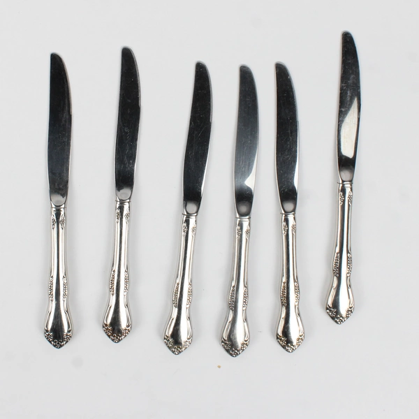 Lot Of 6 International Silver Mansfield (Stainless) Flatware Dinner Knives 9"