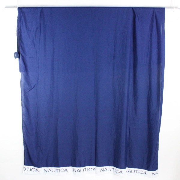 Nautica Kids Blue & White Flat Sheet Single Sized 100% Polyester 65" x 98.5"