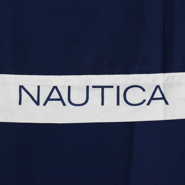 Nautica Kids Blue & White Flat Sheet Single Sized 100% Polyester 65" x 98.5"