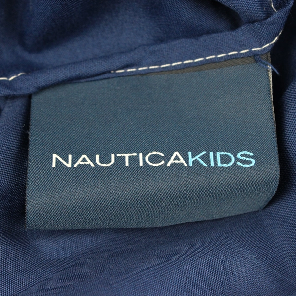 Nautica Kids Blue & White Flat Sheet Single Sized 100% Polyester 65" x 98.5"
