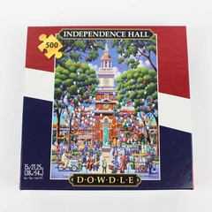 Dowdle Buffalo Jigsaw Puzzle 500pc Independence Hall 15"x21" w/Poster Complete