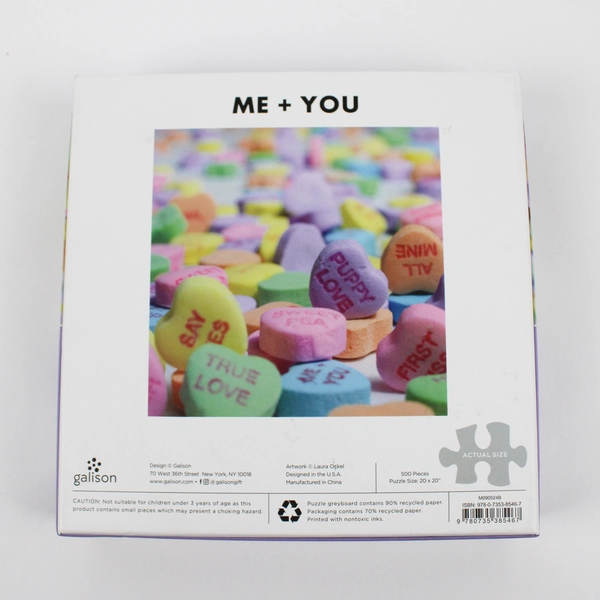 Galison 500-Pc Me + You Love Hearts Candy, 20”x20” Complete  