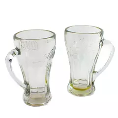 Vintage Coca-Cola Libbey Clear Glass Mugs 14 oz With Handle Barware Cup