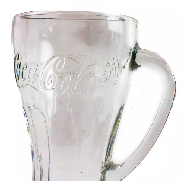 Vintage Coca-Cola Libbey Clear Glass Mugs 14 oz With Handle Barware Cup