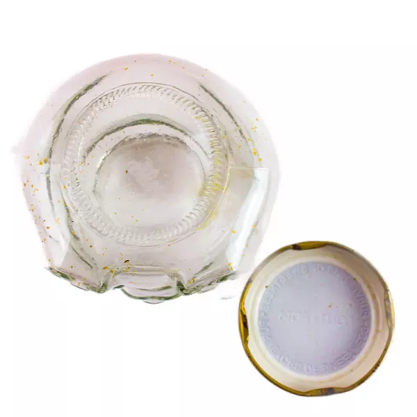 Purveyors of Sweetness Lolli Pop Bear Shaped Glass Jar w/ Lid 4.25"