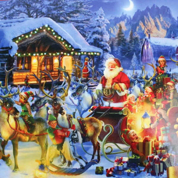 Hinkler Classic 1000-Piece Jigsaw Puzzle Santa/Sleigh Winter Wonderland, New