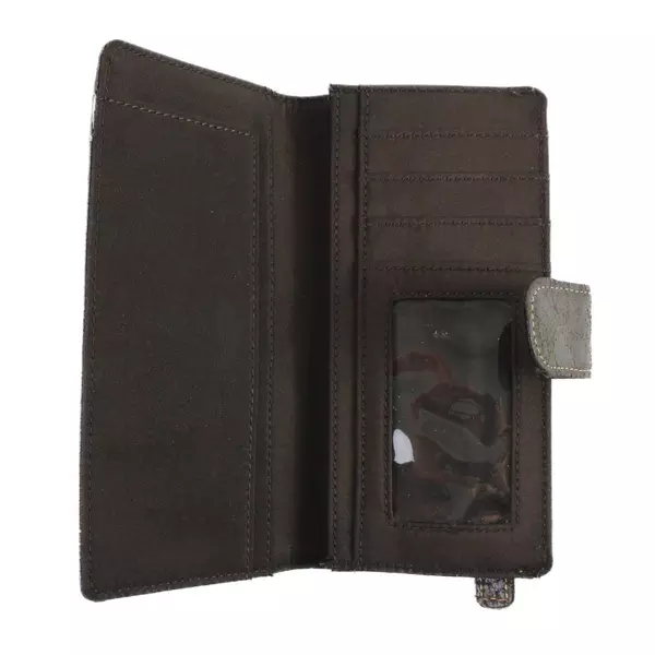 Kenneth Cole Reaction Brown Women's Leather Bifold Wallet Compact