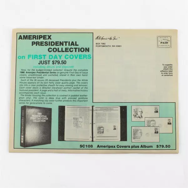 H.E. Harris 1987 Stamp Catalog Collector Reference Guide Vintage