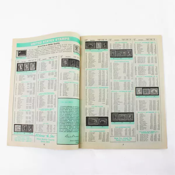 H.E. Harris 1987 Stamp Catalog Collector Reference Guide Vintage