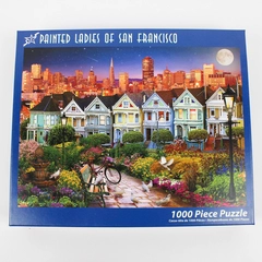San Francisco Painted Ladies 1,000 Piece Jigsaw Puzzle Complete 