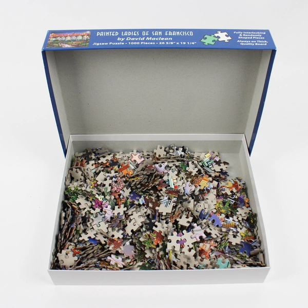 San Francisco Painted Ladies 1,000 Piece Jigsaw Puzzle Complete 