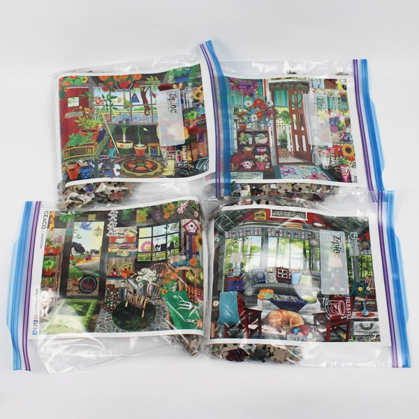 Ceaco 4 x Jigsaw Puzzles Home Scenes 500 Pieces Each Tracy Flickinger Complete