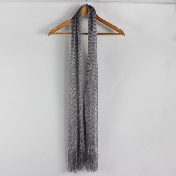 Lot of 4 Women's Scarves Various Colors Metallic Weave