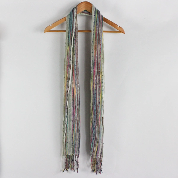 Lot of 4 Women's Scarves Various Colors Metallic Weave