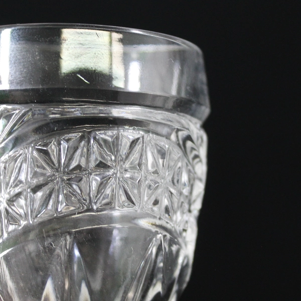 Set Of 3 Crystal D'Adriana Luna Cordial Goblet Wine Glasses 3 5/8"