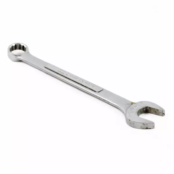 Lot of 4 Assorted Wrenches 15mm 10mm 11/16" 7/8" Used Hand Tools