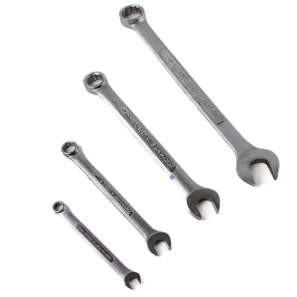 Lot of 4 Assorted Wrenches 8mm 16mm 13/16" 7/16" Used Hand Tools