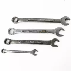Lot of 4 Wrenches 9/16" 5/8" 17mm 3/8" Used Hand Tools