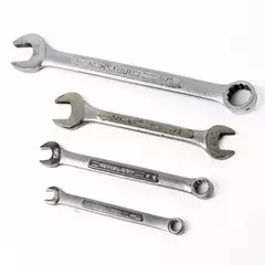 Lot of 4 Wrenches Assorted Sizes 7mm 3/8" 9/16" 5/8" Used Hand Tools
