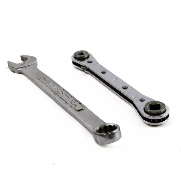 Lot of 4 Assorted Used Hand Wrenches 3/16" 5/16" 7/16" 9/16" Tools