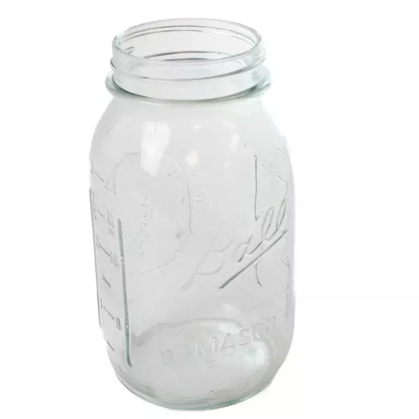 Ball Mason Jar 62A B23 Clear Glass 7" Vintage Canning Jar No Lid