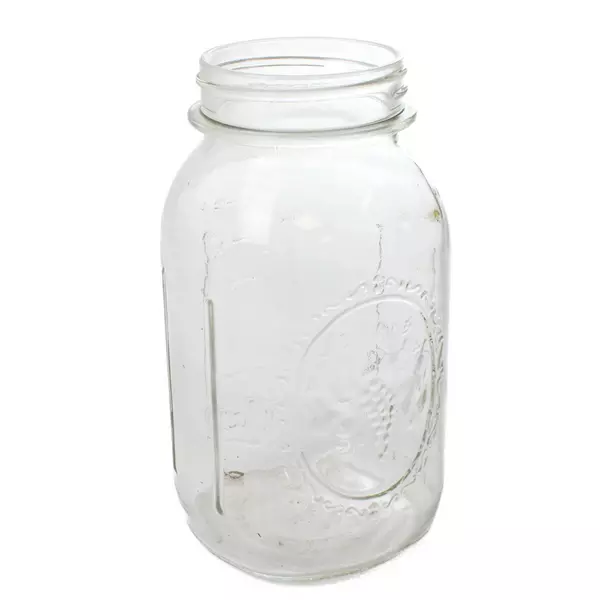 Ball Mason Jar Clear Glass 5D 62 Vintage 16oz Pint No Lid 7in Tall